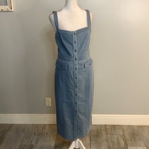 [Lovers and Friends] Denim Button Down Midi Dress - Size Medium NWT
